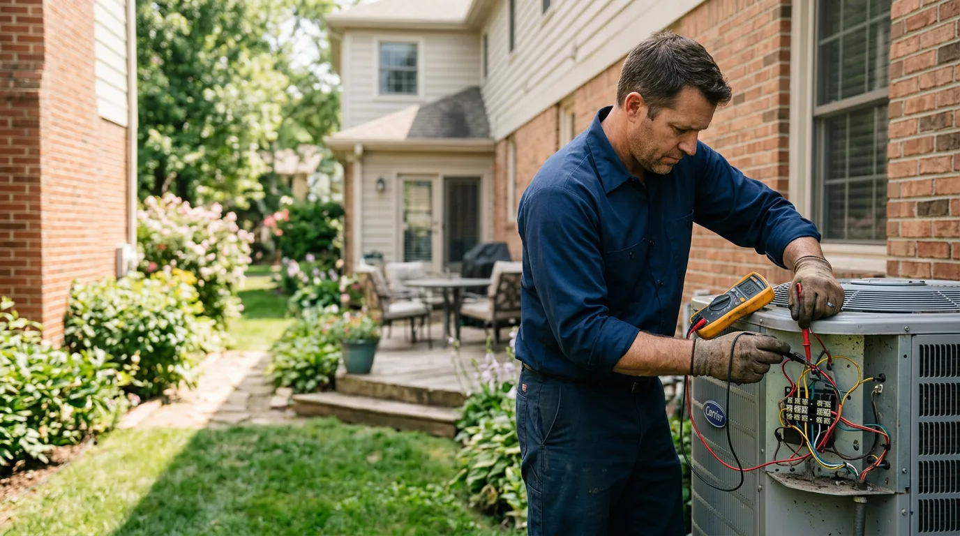 HVAC technician working near Shelbyville, IN